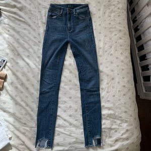 Abercrombie skinny jeans, frayed hem